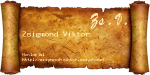 Zsigmond Viktor névjegykártya